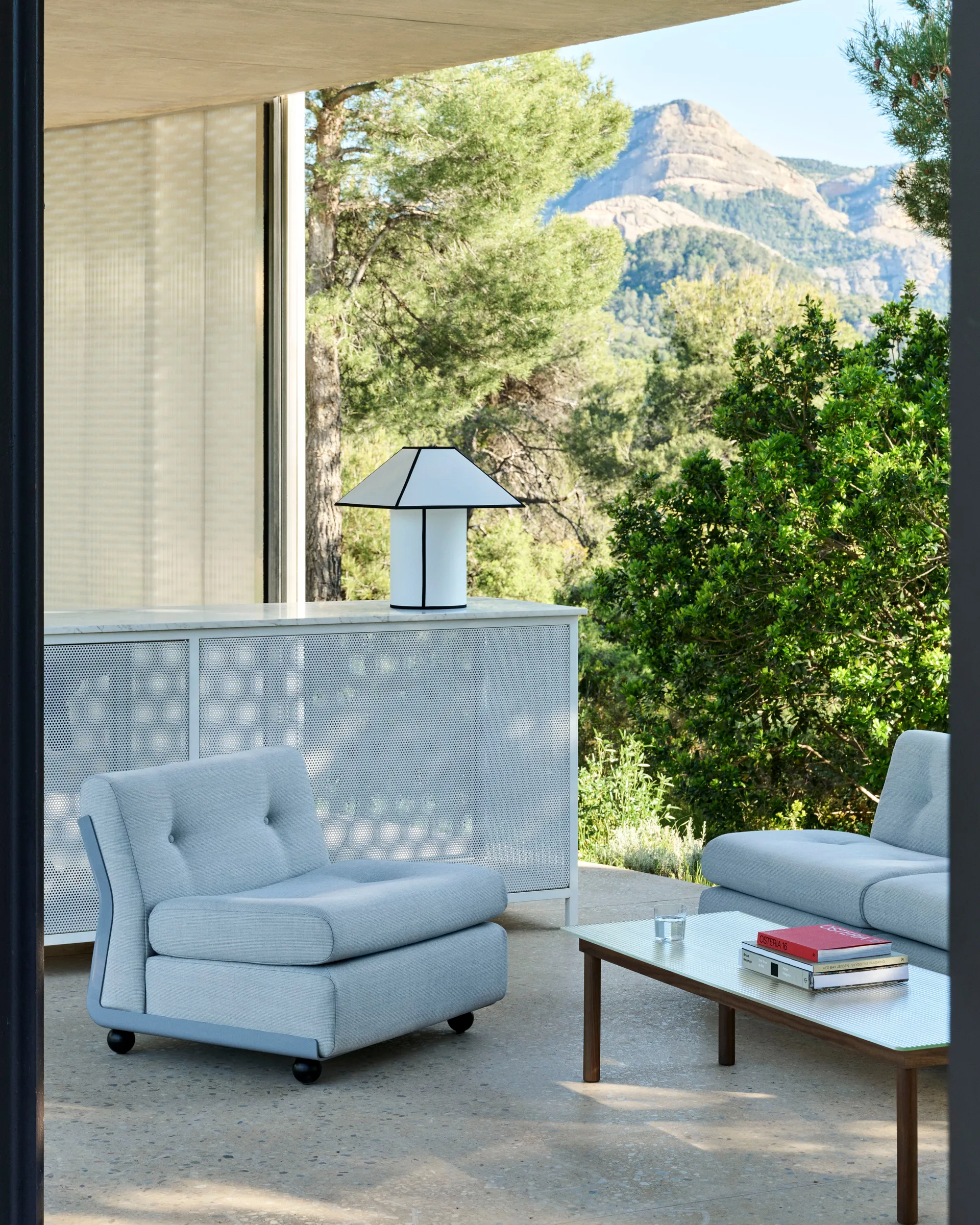 Módulo de sofá Amanta, Azul gelo–Naveli 723, 1 lugar / poltrona HAY