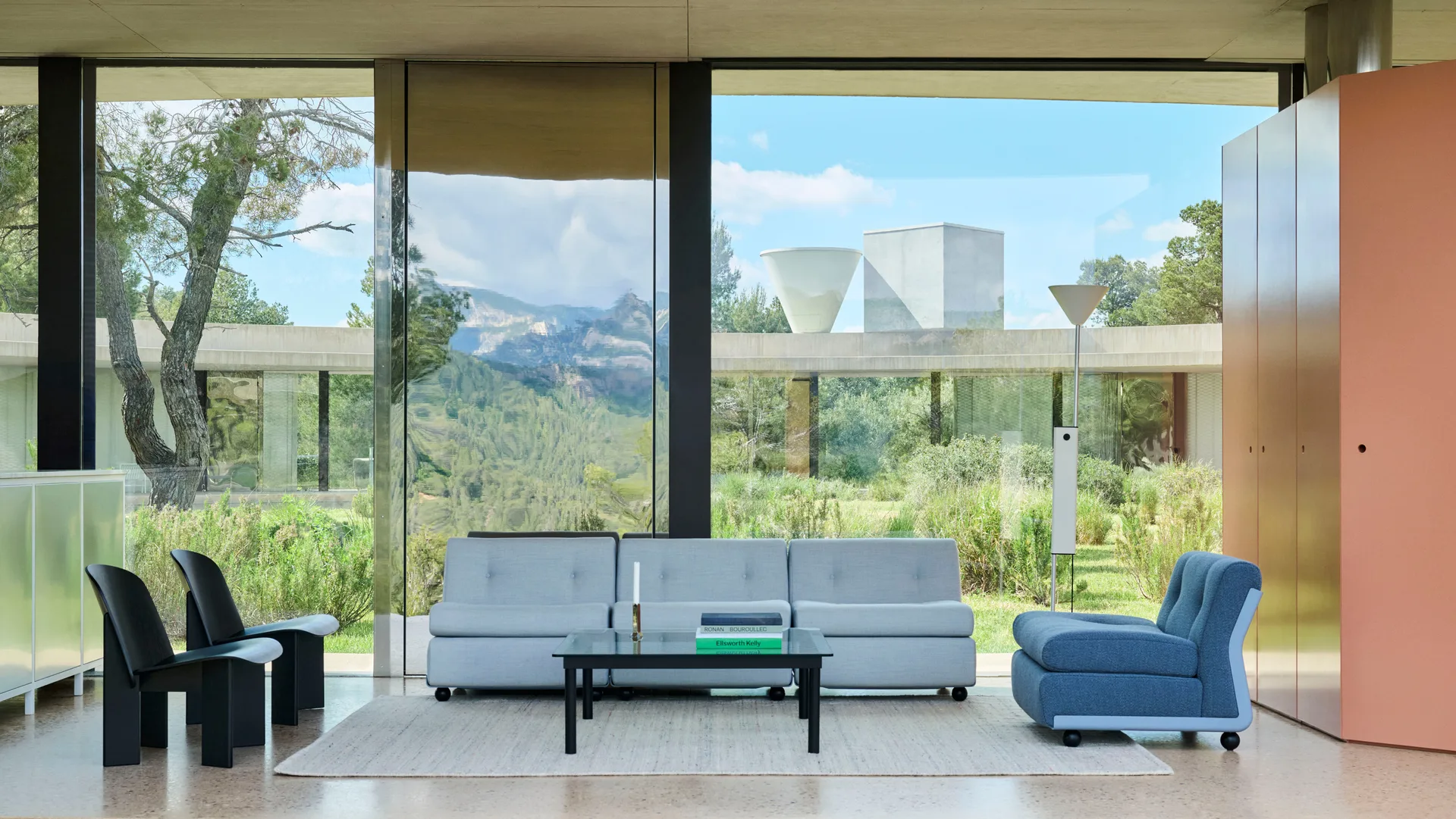 Módulo de sofá Amanta, Azul gelo–Turfa azul, 1 lugar / poltrona HAY