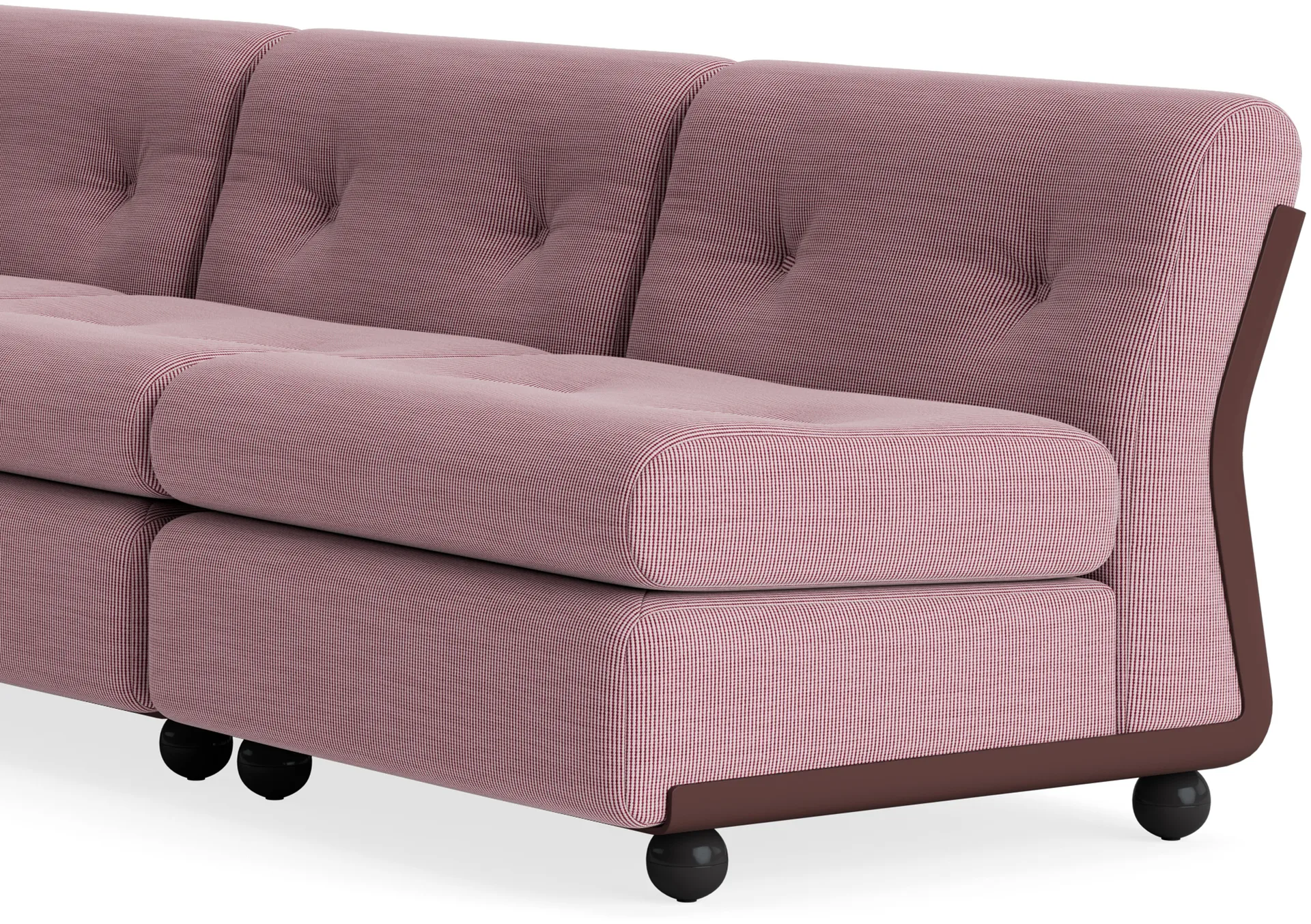 Módulo de sofá Amanta, Vermelho bordô–Yuma 1851, 3 lugares HAY