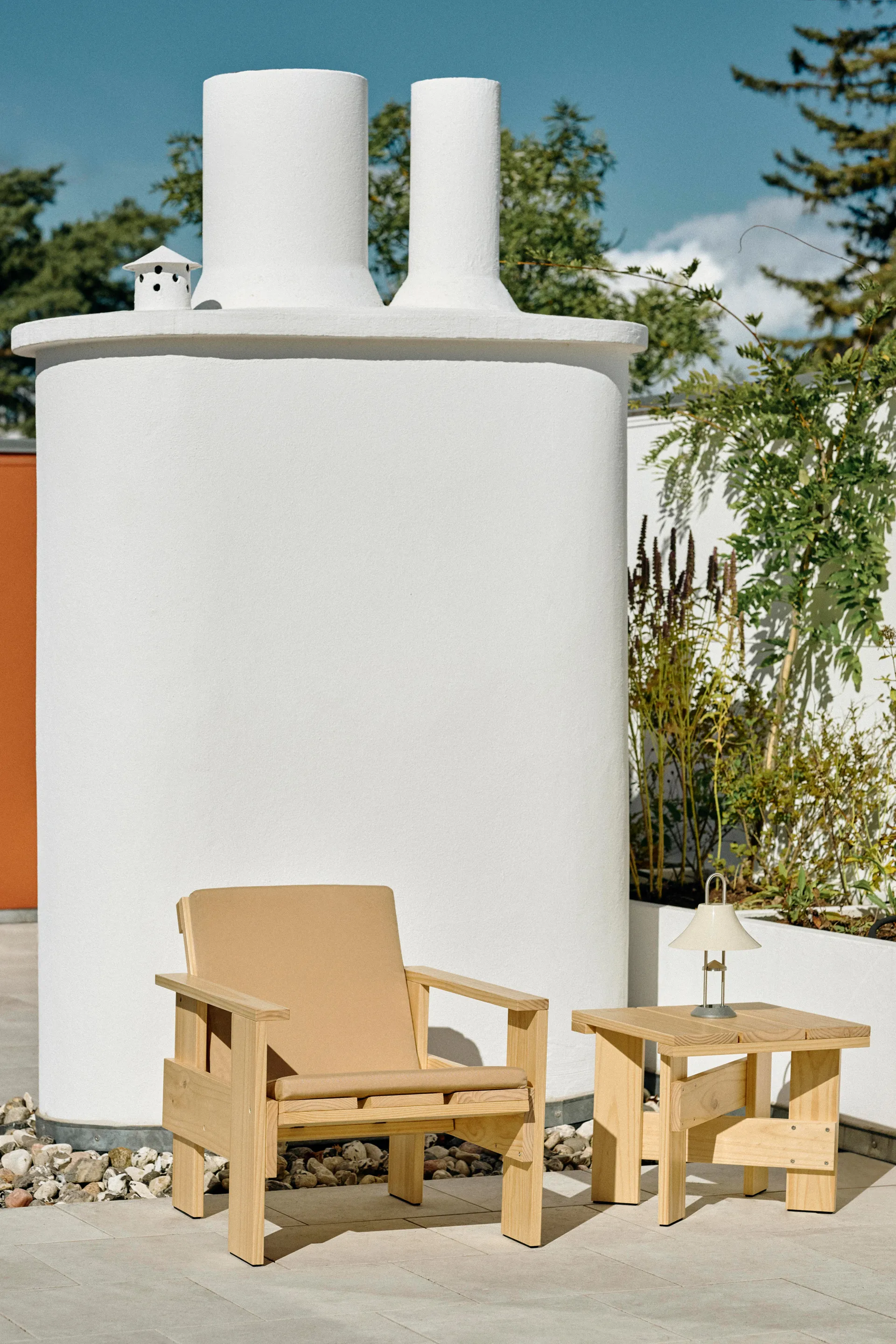 Mousqueton candeeiro de mesa portátil 30.5 cm, Oyster branco HAY