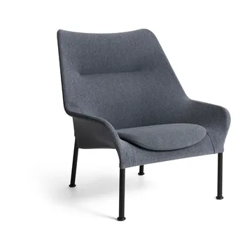 O2 Lounge Chair poltrona - Cinzento suave-aço lacado preto - HAY