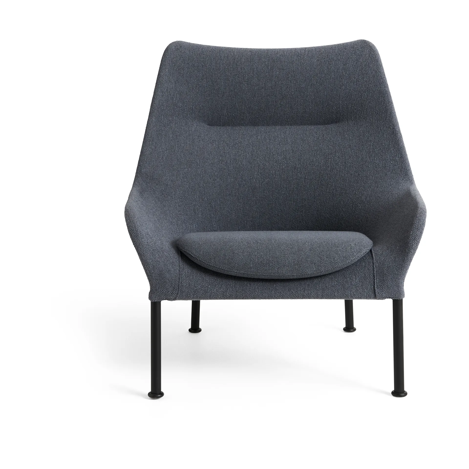 O2 Lounge Chair poltrona, Cinzento suave-aço lacado preto HAY
