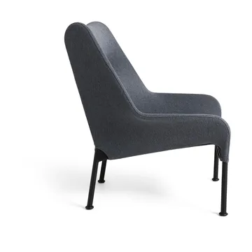 O2 Lounge Chair poltrona - Cinzento suave-aço lacado preto - HAY