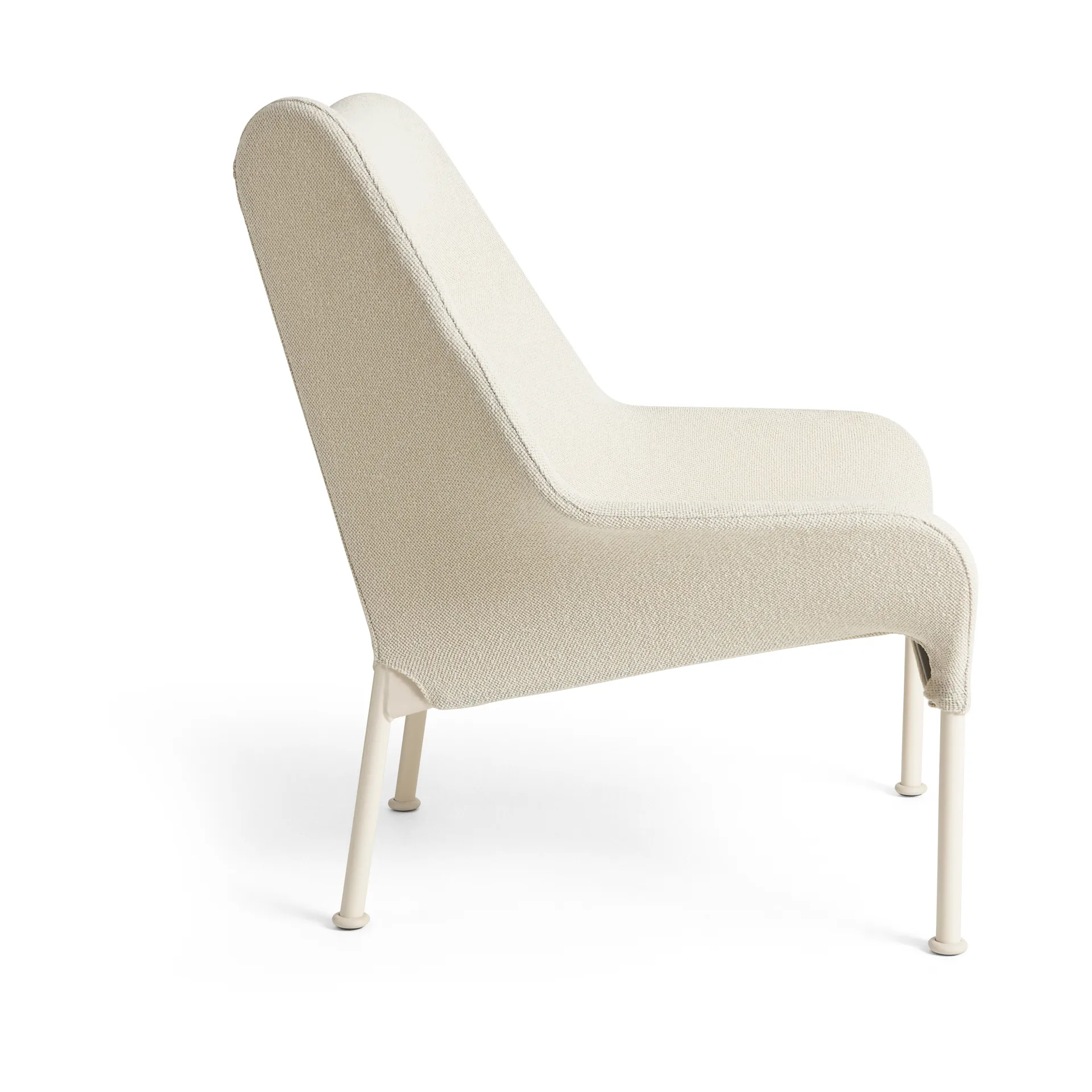O2 Lounge Chair poltrona, Creme suave-aço lacado eggshell HAY