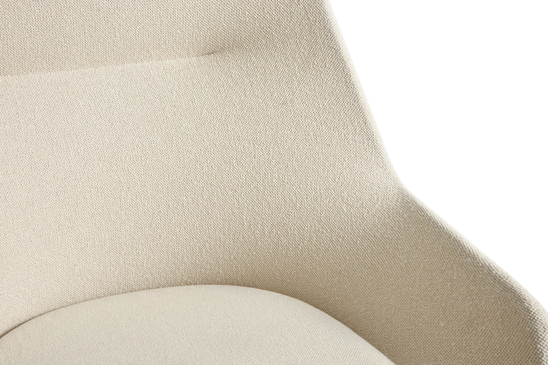 O2 Lounge Chair poltrona, Creme suave-aço lacado eggshell HAY