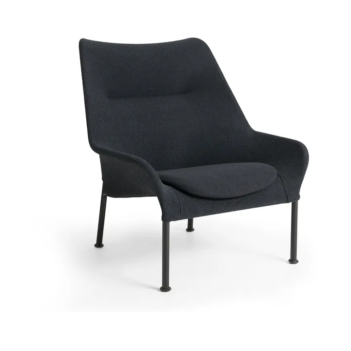 O2 Lounge Chair poltrona - Preto suave-aço lacado preto - HAY