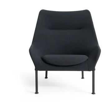 O2 Lounge Chair poltrona - Preto suave-aço lacado preto - HAY
