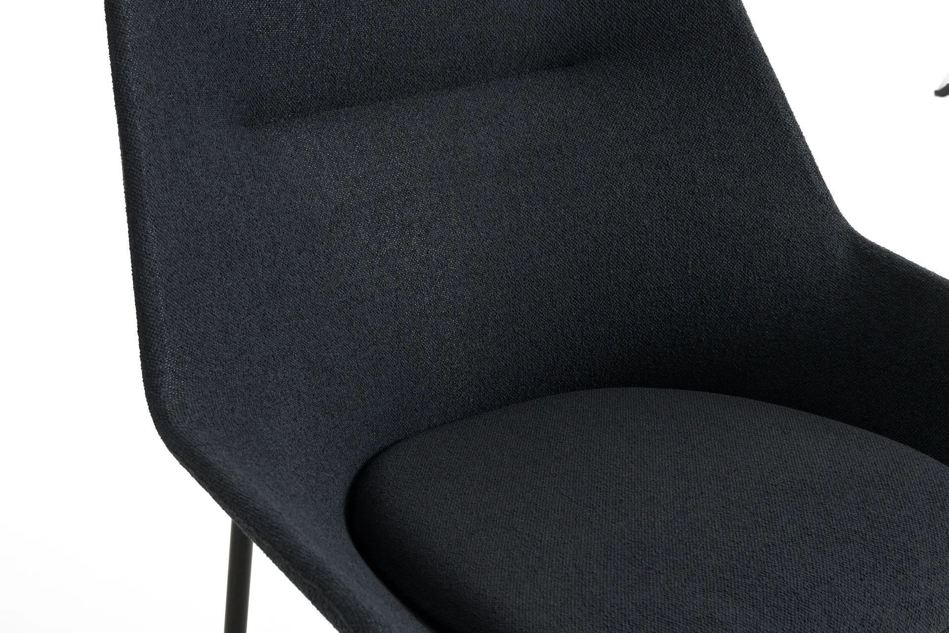 O2 Lounge Chair poltrona, Preto suave-aço lacado preto HAY