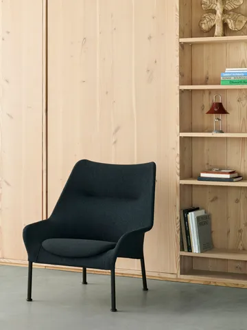 O2 Lounge Chair poltrona - Preto suave-aço lacado preto - HAY