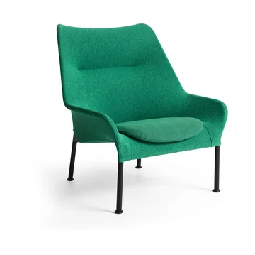 O2 Lounge Chair poltrona - Verde suave-preto lacado em aço - HAY