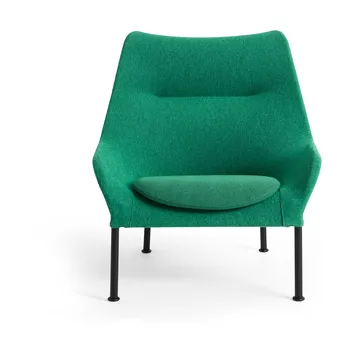 O2 Lounge Chair poltrona - Verde suave-preto lacado em aço - HAY