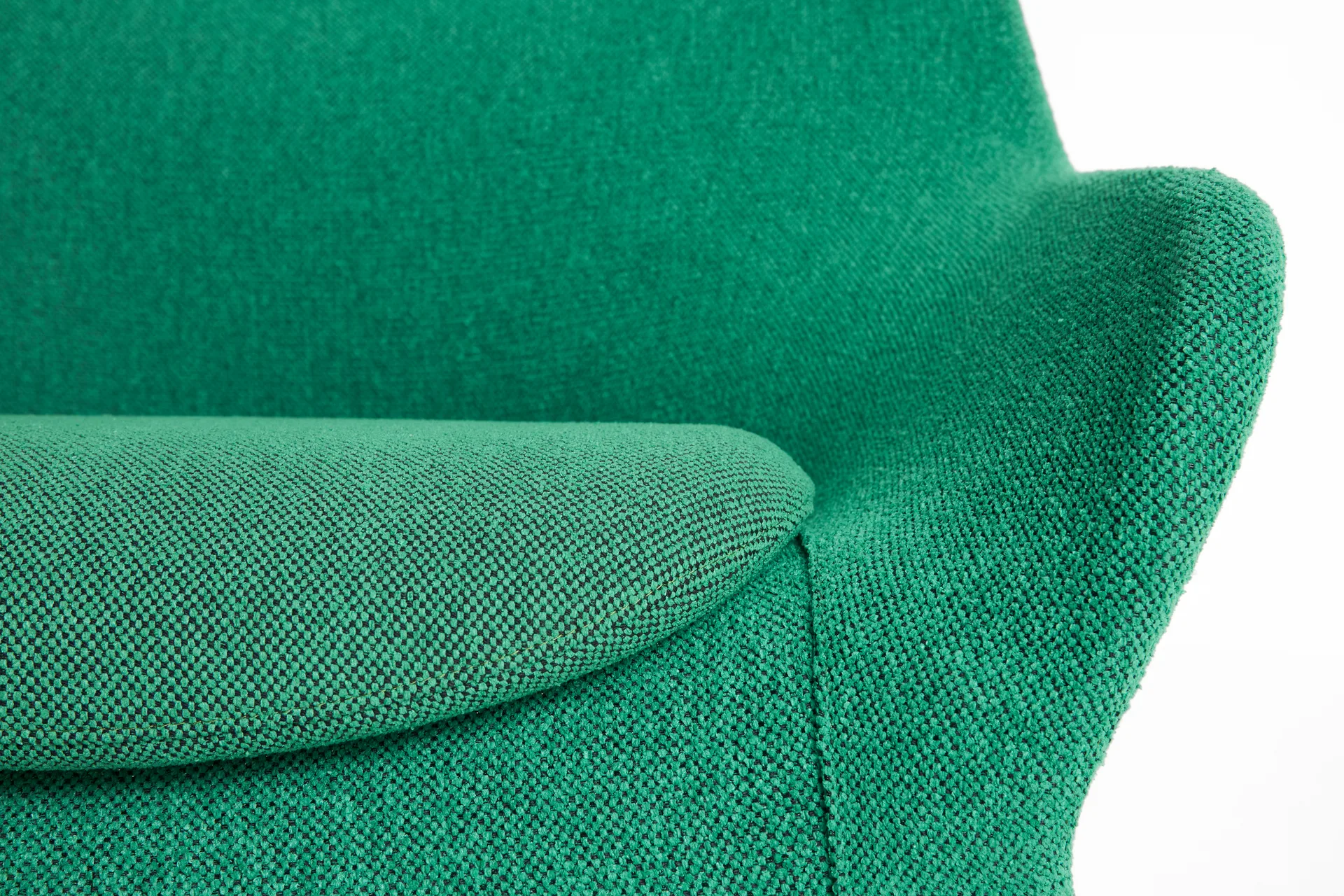 O2 Lounge Chair poltrona, Verde suave-preto lacado em aço HAY