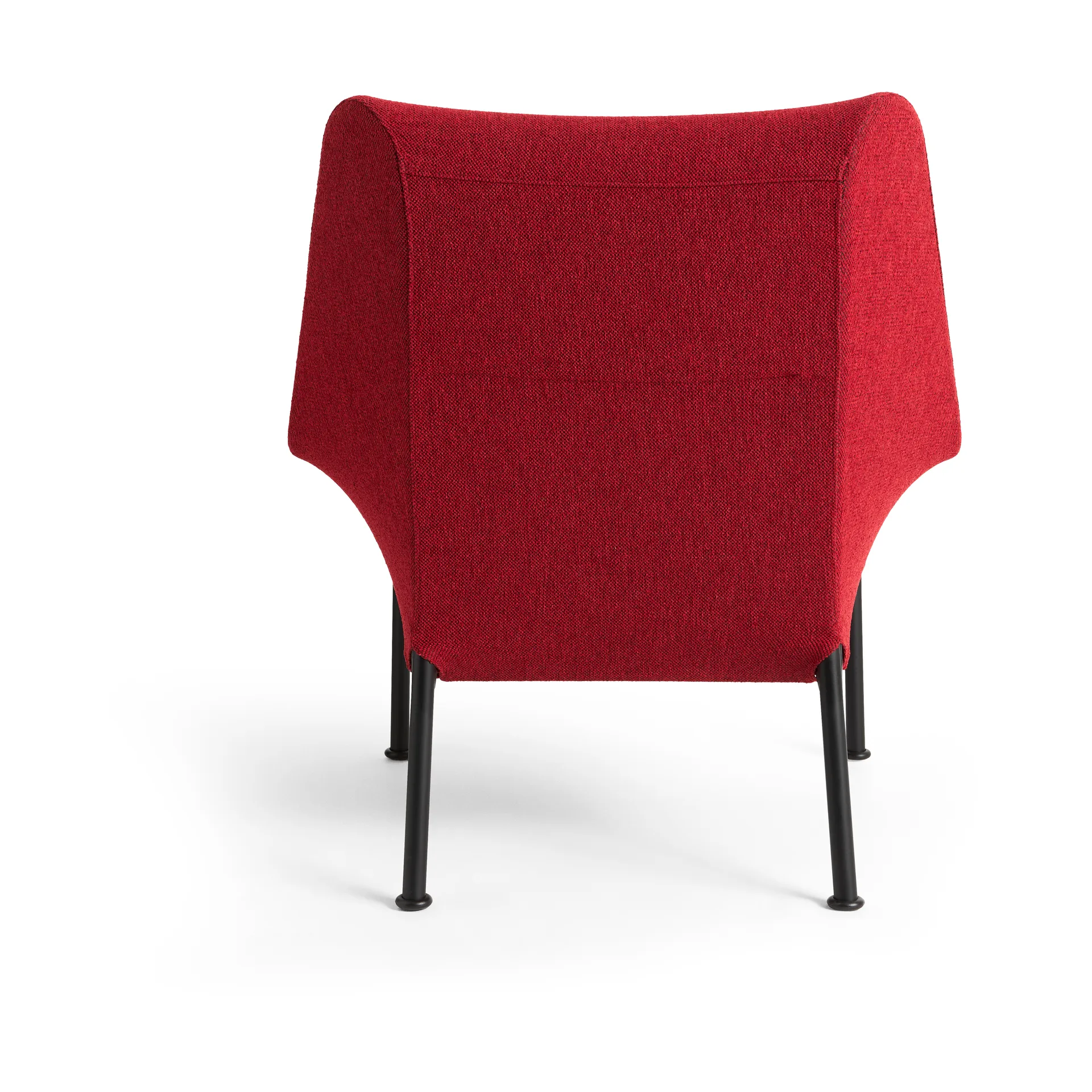 O2 Lounge Chair poltrona, vermelho suave-aço lacado preto HAY