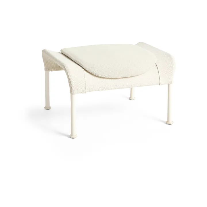 O2 Ottoman pufe - Creme suave-aço lacado eggshell - HAY