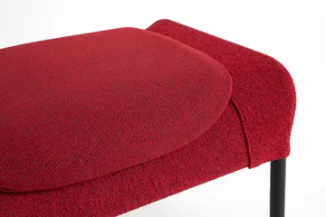 O2 Ottoman pufe - vermelho suave-aço lacado preto - HAY
