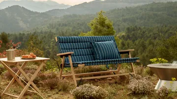 Outdoor Market almofada - Blue-bege, 45x35 cm - HAY