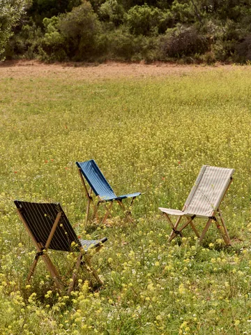 Outdoor Market cadeira dobrável - Blue-bege - HAY