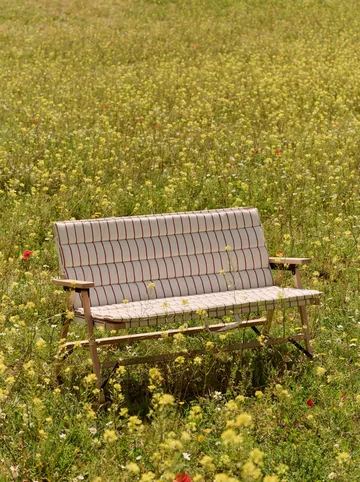 Outdoor Market sofá dobrável - Bege-vermelho, 2 lugares - HAY