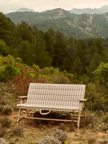 Outdoor Market sofá dobrável - Bege-vermelho, 2 lugares - HAY