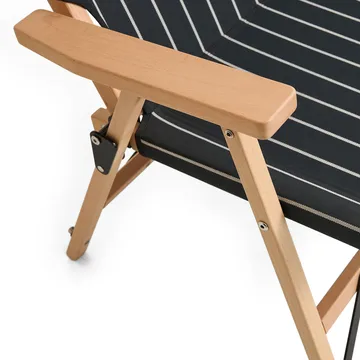 Outdoor Market sofá dobrável - Black-bege, 2 lugares - HAY