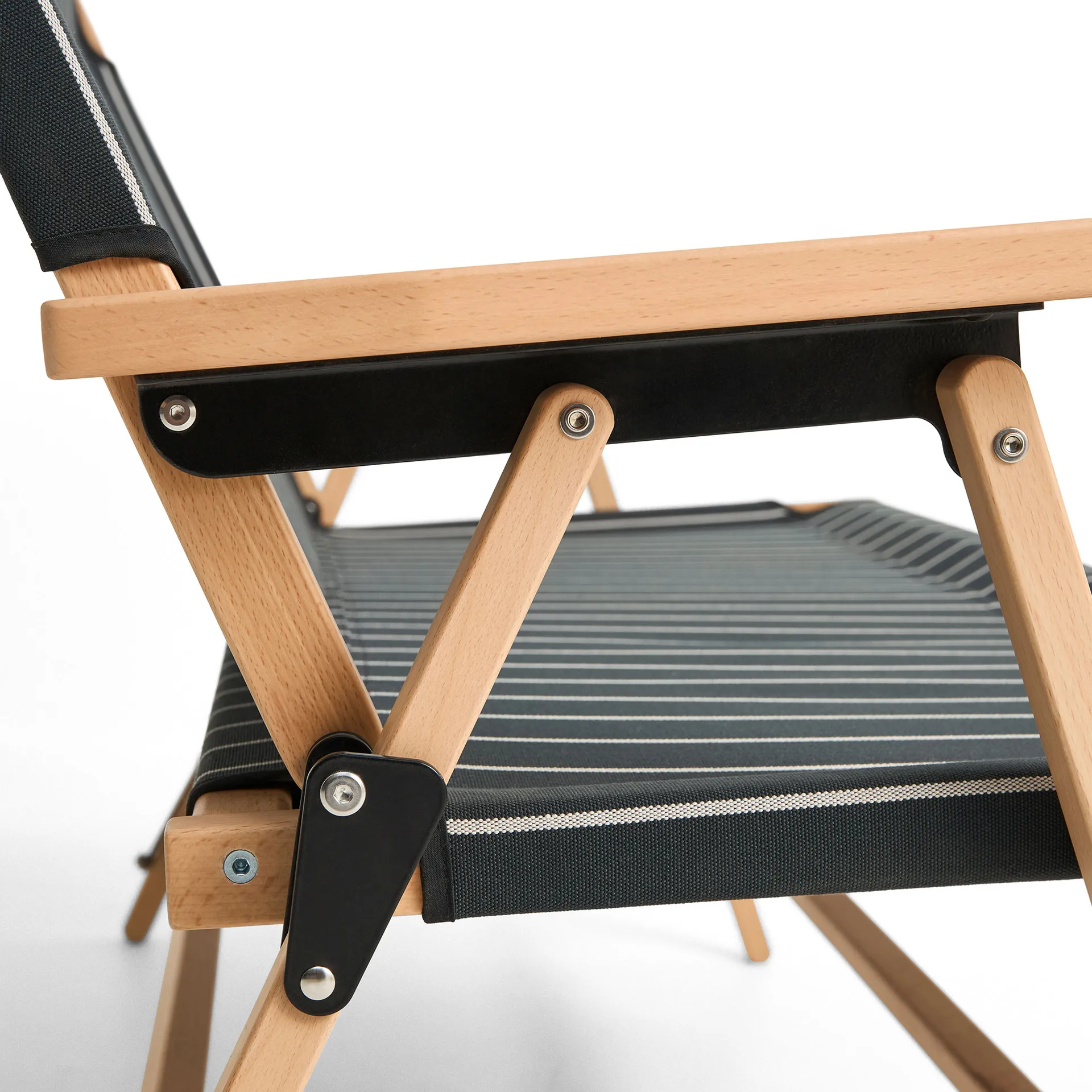 Outdoor Market sofá dobrável, Black-bege, 2 lugares HAY