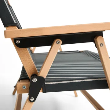 Outdoor Market sofá dobrável - Black-bege, 2 lugares - HAY