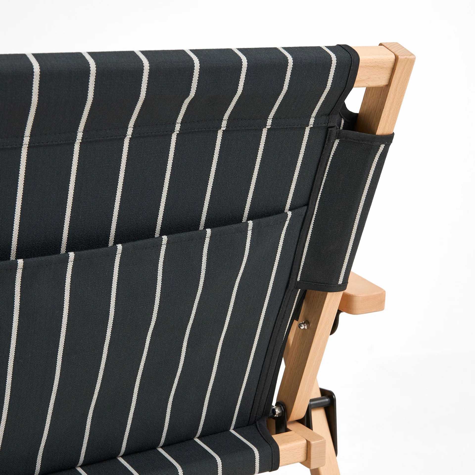 Outdoor Market sofá dobrável, Black-bege, 2 lugares HAY