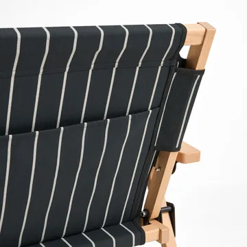 Outdoor Market sofá dobrável - Black-bege, 2 lugares - HAY