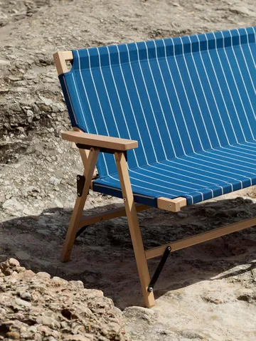 Outdoor Market sofá dobrável - Blue-bege, 2 lugares - HAY