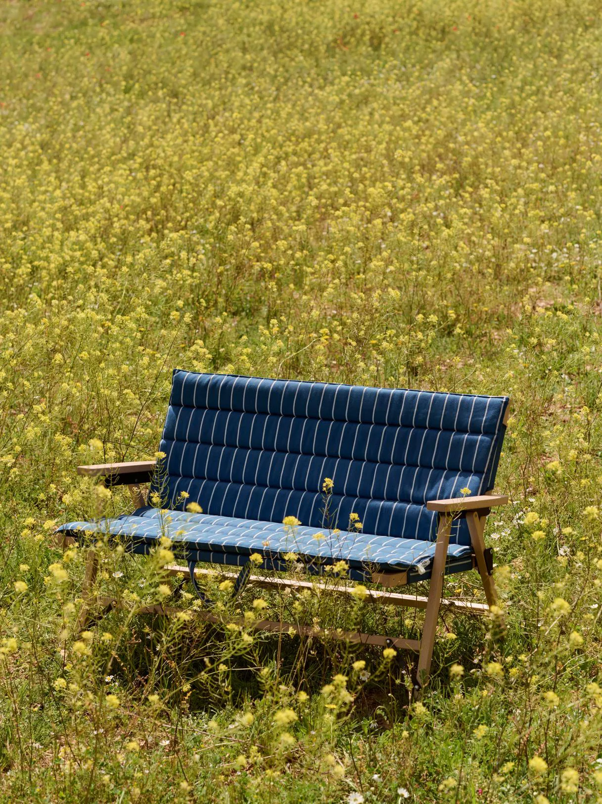 Outdoor Market sofá dobrável, Blue-bege, 2 lugares HAY