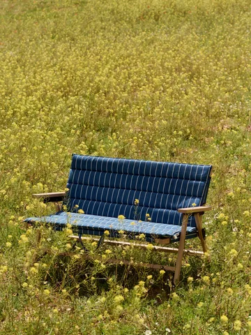 Outdoor Market sofá dobrável - Blue-bege, 2 lugares - HAY