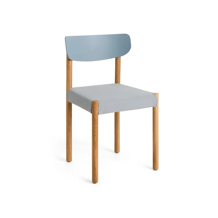 Pack Chair 11 cadeira - Carvalho oleado-ash blue-Steelcut 140 - HAY