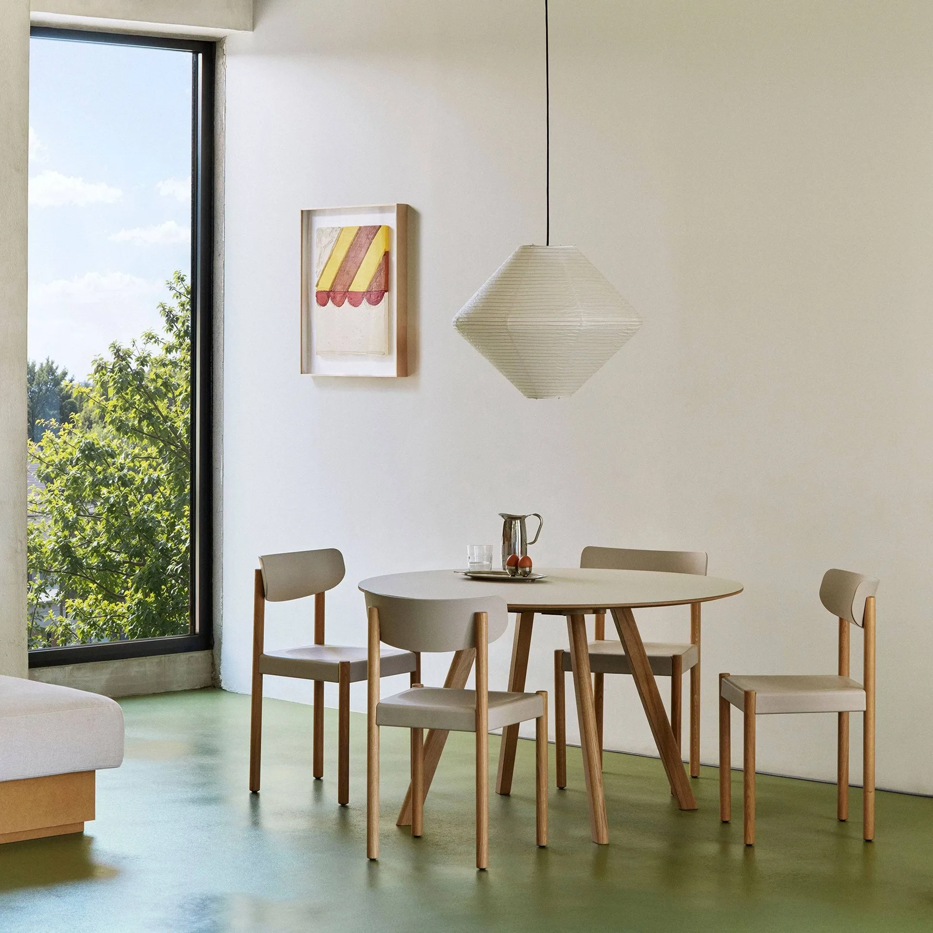 Pack Chair cadeira 10, Carvalho oleado-chalk grey HAY
