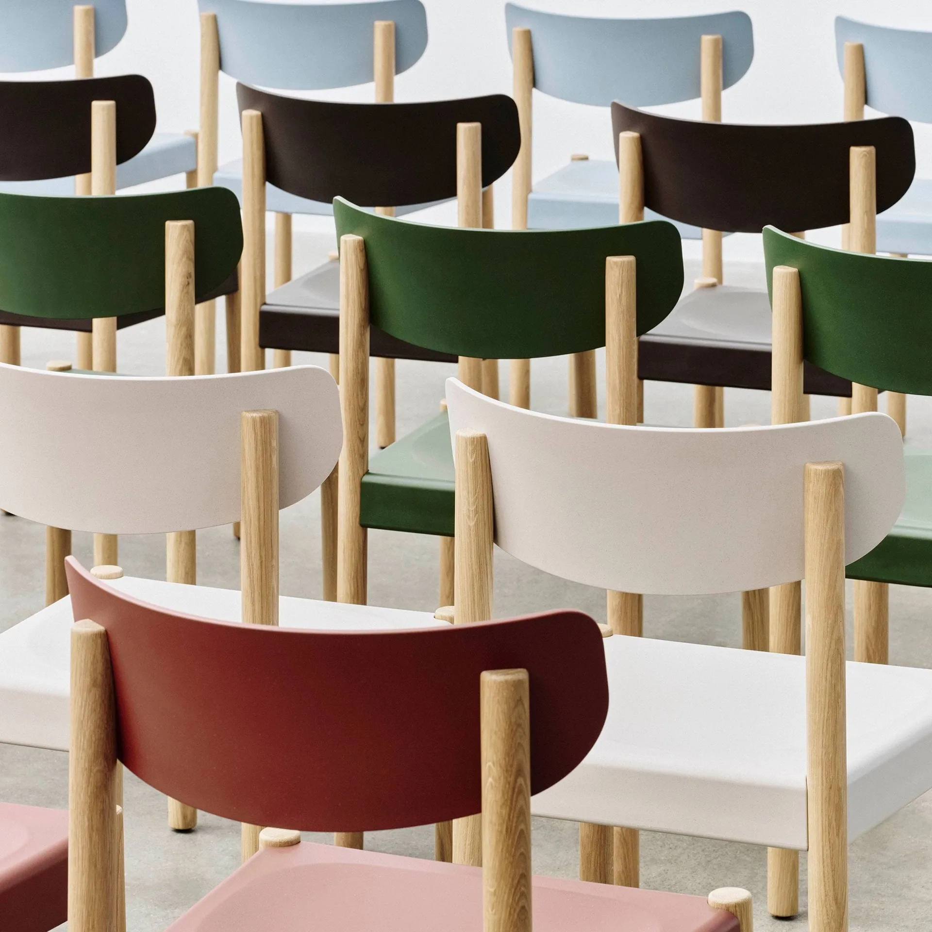 Pack Chair cadeira 10, Carvalho oleado-palm green HAY