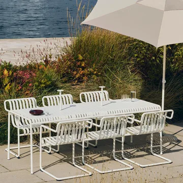 Palissade Cantilever Dining cadeira com braços - Creme branco - HAY