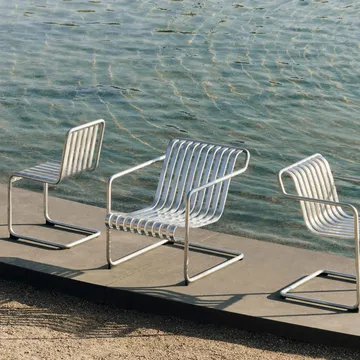 Palissade Cantilever Low poltrona lounge - Aço galvanizado a quente - HAY