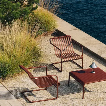 Palissade Cantilever Low poltrona lounge - Vermelho ferro - HAY