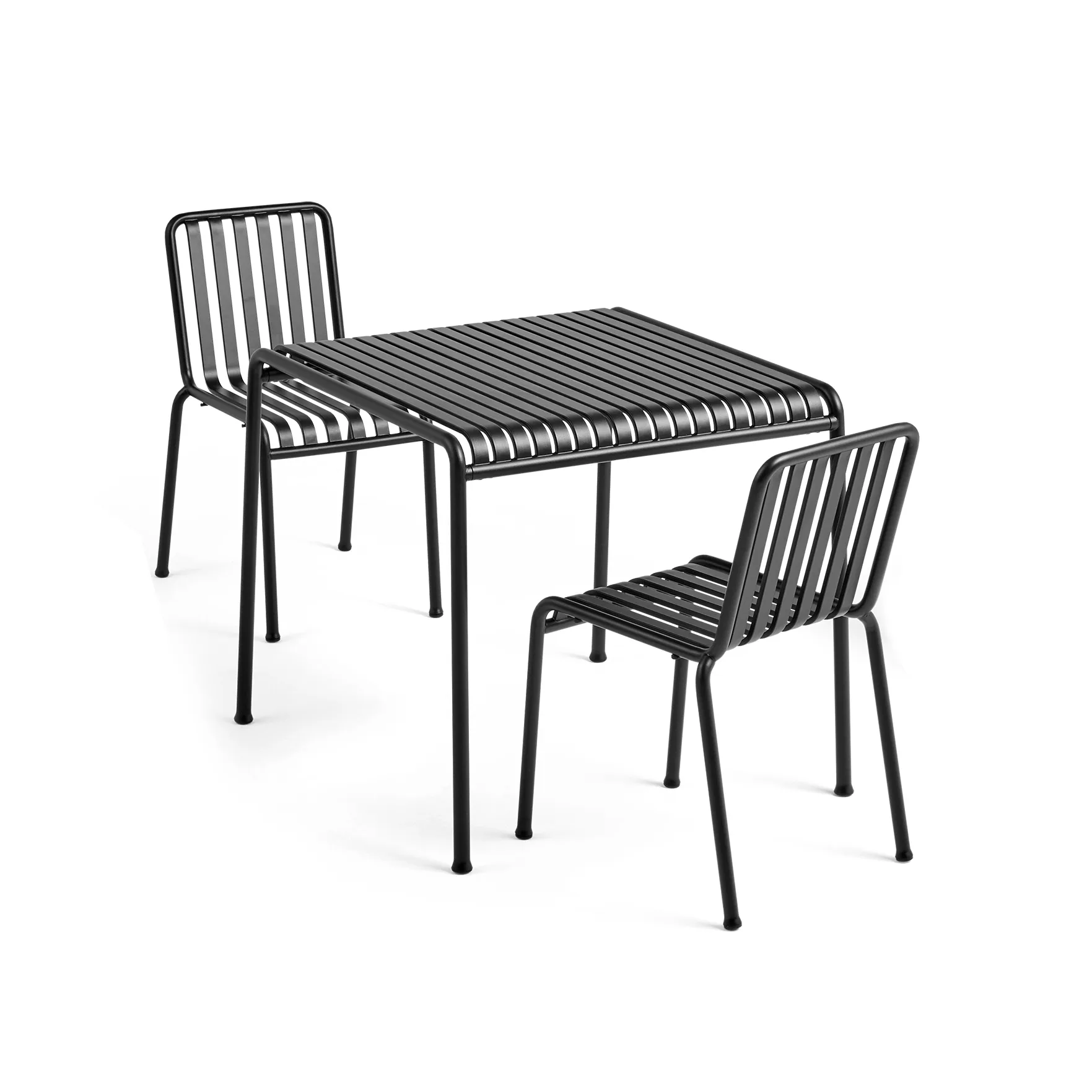 Palissade conjunto de jantar com 2 cadeiras 82,5x90 cm antracite,  HAY