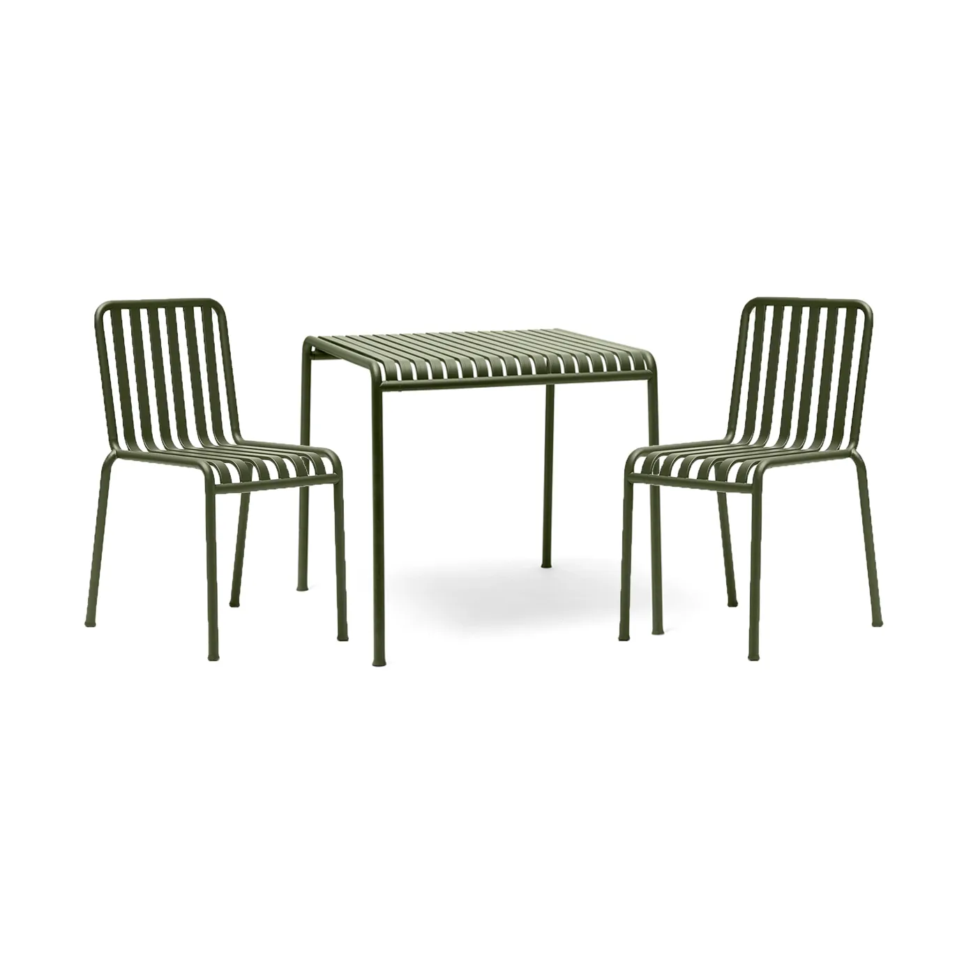 Palissade conjunto de jantar com 2 cadeiras 82,5x90 cm azeitona,  HAY