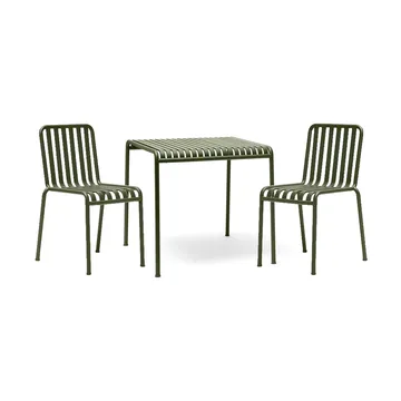 Palissade conjunto de jantar com 2 cadeiras 82,5x90 cm azeitona - HAY