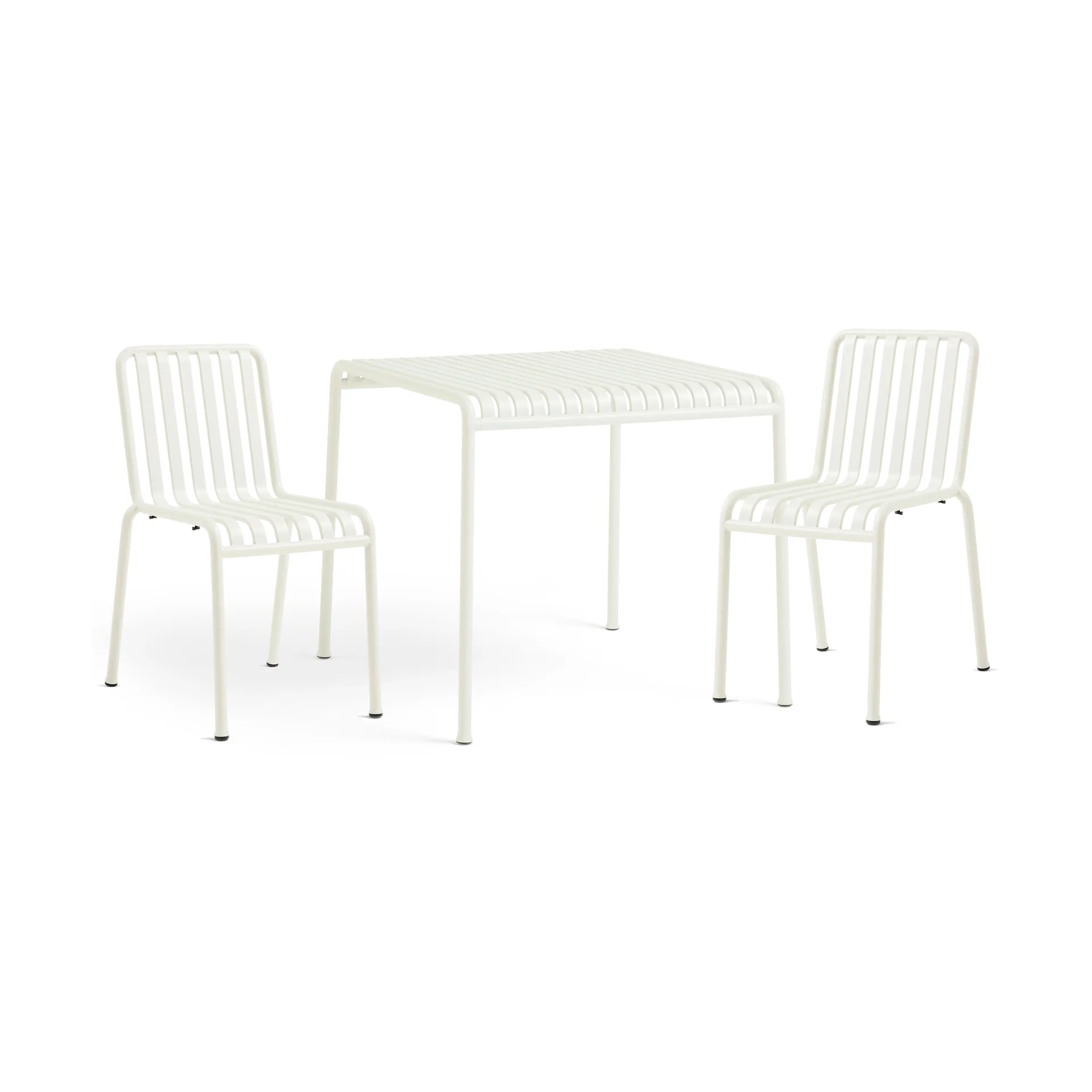 Palissade conjunto de jantar com 2 cadeiras 82,5x90 cm branco cremoso,  HAY