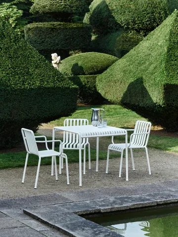 Palissade conjunto de jantar com 2 cadeiras 82,5x90 cm branco cremoso - HAY