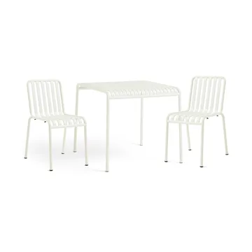 Palissade conjunto de jantar com 2 cadeiras 82,5x90 cm branco cremoso - HAY