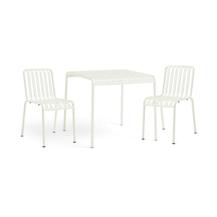 Palissade conjunto de jantar com 2 cadeiras 82,5x90 cm branco cremoso - HAY