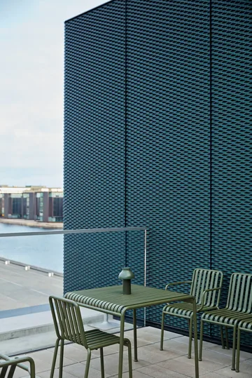 Palissade conjunto de jantar com 2 cadeiras com braços 82,5x90 cm azeitona - HAY