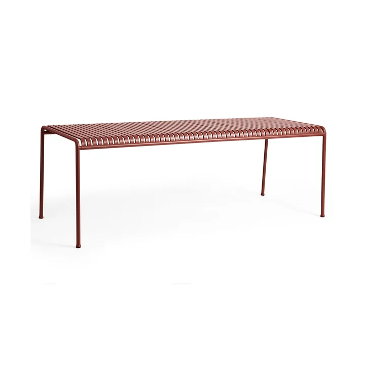 Palissade mesa de jantar 220x90 cm - Vermelho ferro - HAY