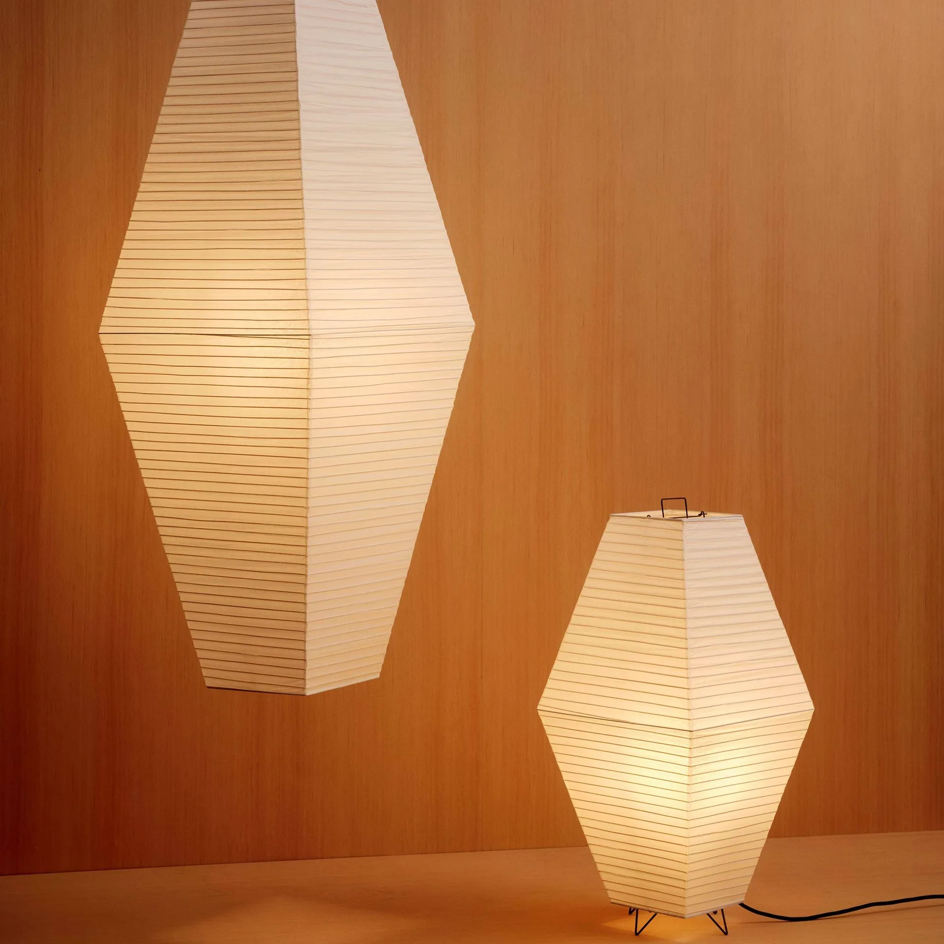 Paper Shade Prism abat-jour para candeeiro de pé/mesa, Branco clássico, 30x66 cm HAY