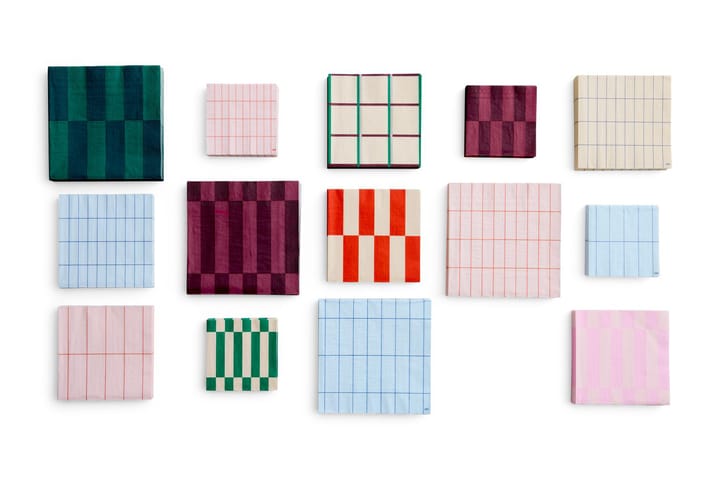Pattern Lunch guardanapo 33x33 cm 20 unidades, Rosa claro-rosa HAY