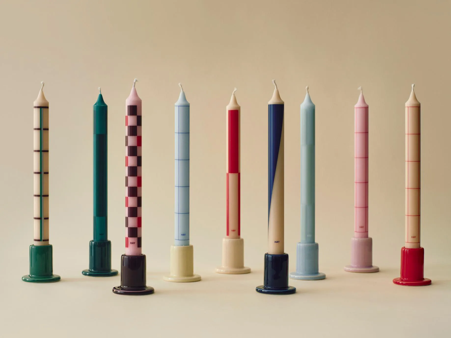 Pattern mistura de velas 4 unidades, Cream-dark HAY