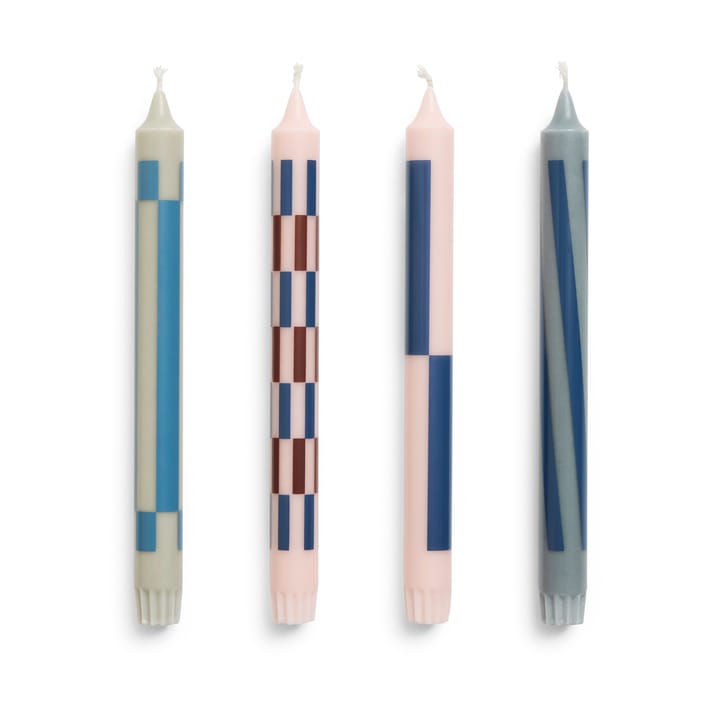 Pattern mistura de velas 4 unidades - Light pink-blue - HAY